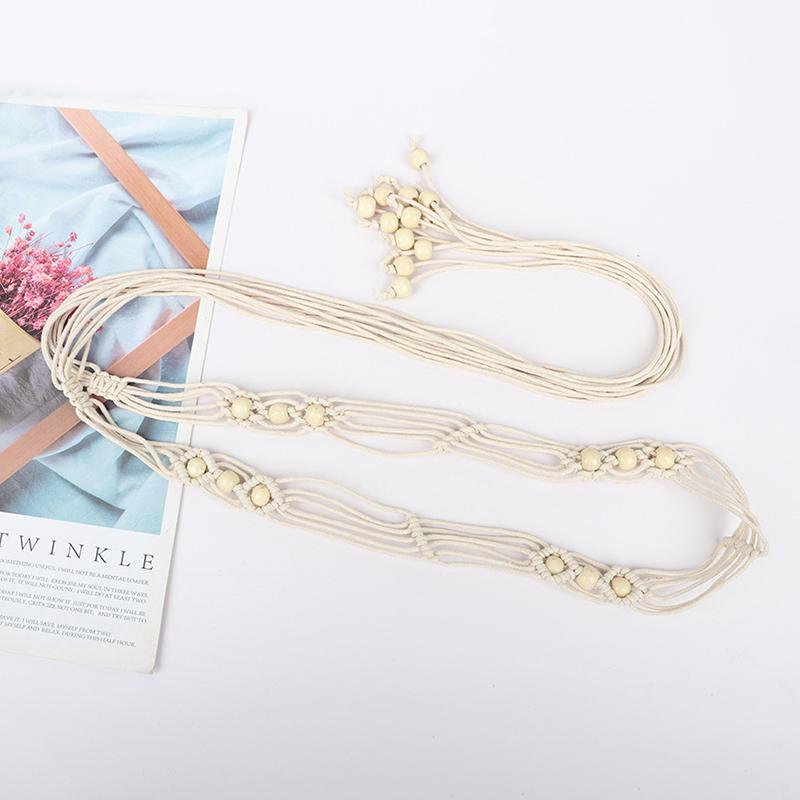 Versatile Bohemian Woven Waist Chain Simple Vintage Tassel Waistband For Women Girls  Dress Decoration Accessories Gifts