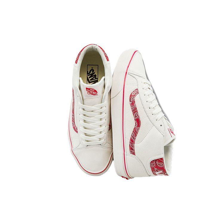 Vans Mid Skool 37 Sport Paisley - White Red Unisex Sneakers Red-Paisley VN0A3TKF915
