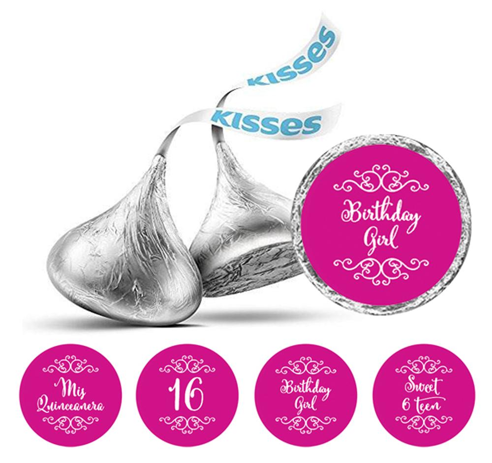 Darling Souvenir 16 Birthday Quinceanera Stickers 190 Pcs Chocolate Candy Labels
