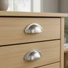 10pcs Metal Drawer Cabinet Pull Handle Antique Shell Shape Silver&Black Furniture Knob Cabinet Cup Pulls Kitchen Cabinet