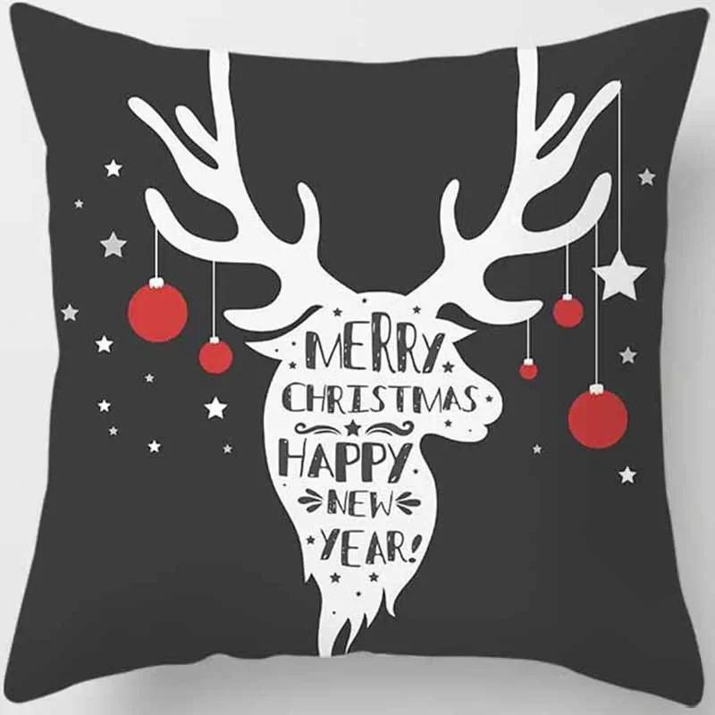 Weihnachts-Themed Kissenbezüge Auto Ornamente Büro Santa Claus Wohnzimmer Sofa Hause Kissenbezüge