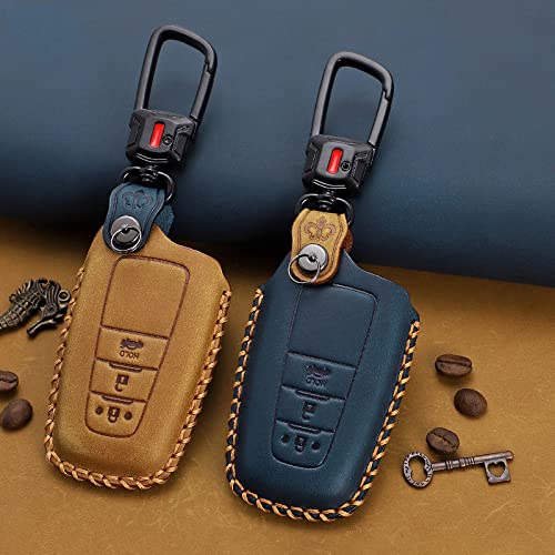 Smart Key Case for Toyota Key Cover Crazy Horse Leather