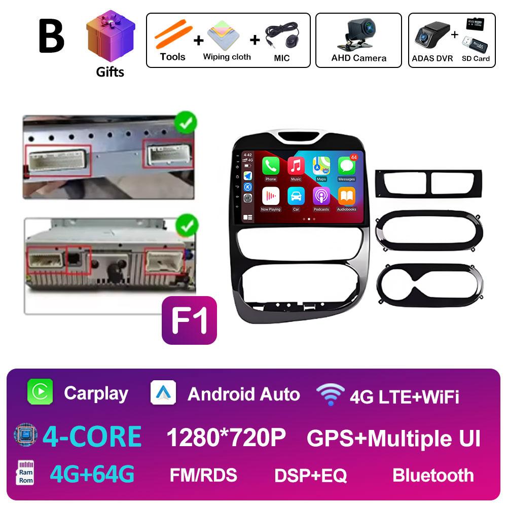 Dla Renault Clio 3 4 2012 2013 2014 2015 - 2018 Stereo DSP Samochodowe Radio Wideo Odtwarzacz Multimedialny Nawigacja GPS Ekran QLED IPS WIFI