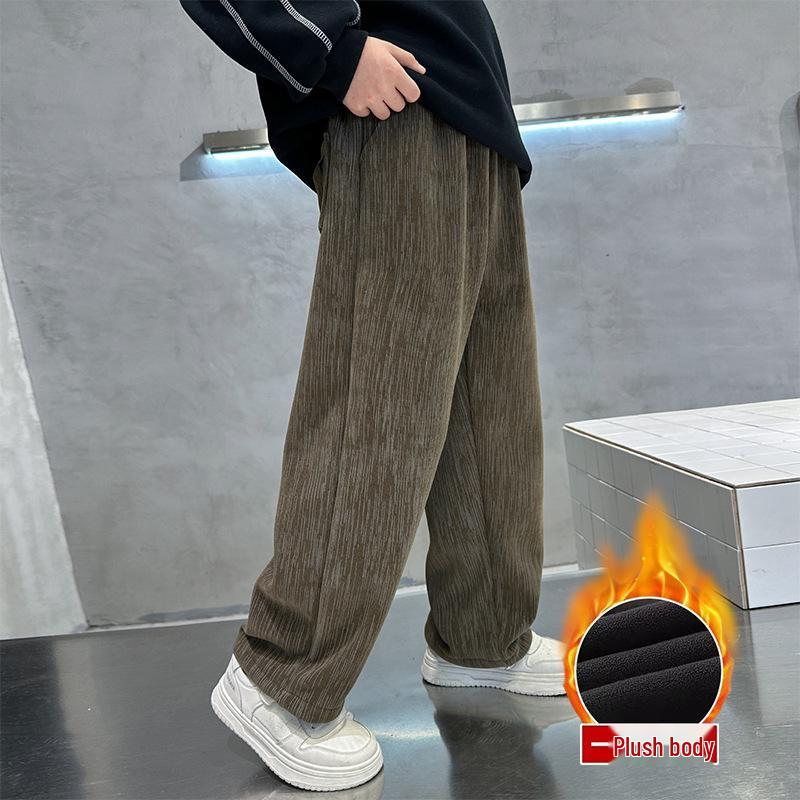 

Winter Warmth Boys Fleece-Lined Pants: Stylish Autumn/Winter Design for Medium/Large Kids 120 cm (Recommended for 35-50 lbs children)