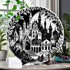 Retro Iron Art Round Wall Decor Print for Home Crafts & Gifts