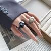 Jewelry Copper Bottom Gold-Plated Black Gold Personalized Bow Diamond Ring 14Mm