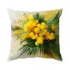 Warm Yellow Flower Pillowcase Printed Polyester 40/45/50Cm Throw Pillowcover Decorative Sofa Cushion Pillowslip Home Decor