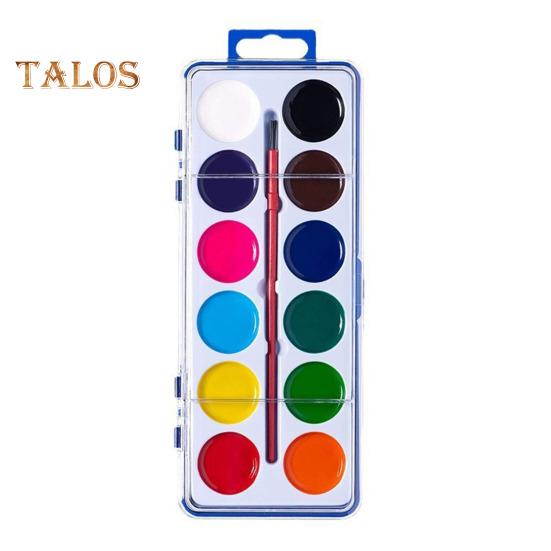 Boxed Watercolor Paint Set Washable Watercolor Paints with Paintbrush Portable Watercolor Palette Kids Art Supplies for Birthday Gift Classroom Travel