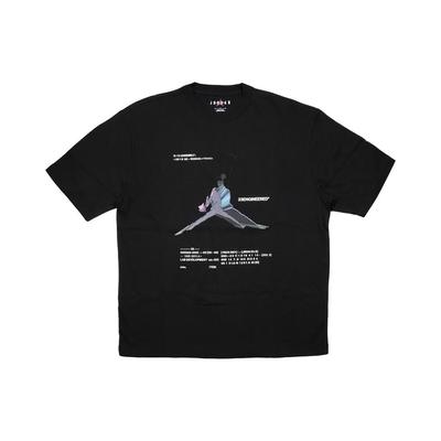 23 Engineered Atmungsaktives T-Shirt mit Rundhalsausschnitt und Logo-Print Herren Oberteile Schwarz DO8895-010