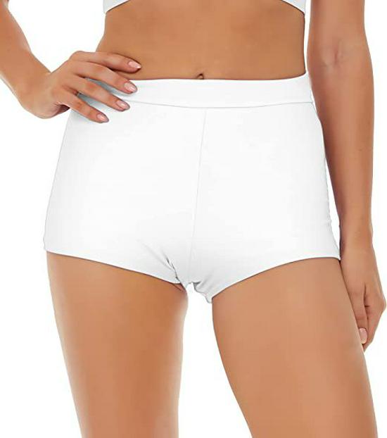 

Европейская и американская мода Женский раздельный купальник - Универсальное бикини в стиле шортиков 3XL белый