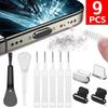 Cell Phone Charging Port Dust Plug Cleaning Brush Shower Dust Tools for Samsung IPhone 16 15 14 13 Pro Max Plus IOS Type C Port