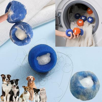 10pcs/lot Sponge Cleaning Balls for Lint Sticking Pet Hair Laundry Washing Machine Anti-Tangling Cat Dog Hair Removal Clean Ball