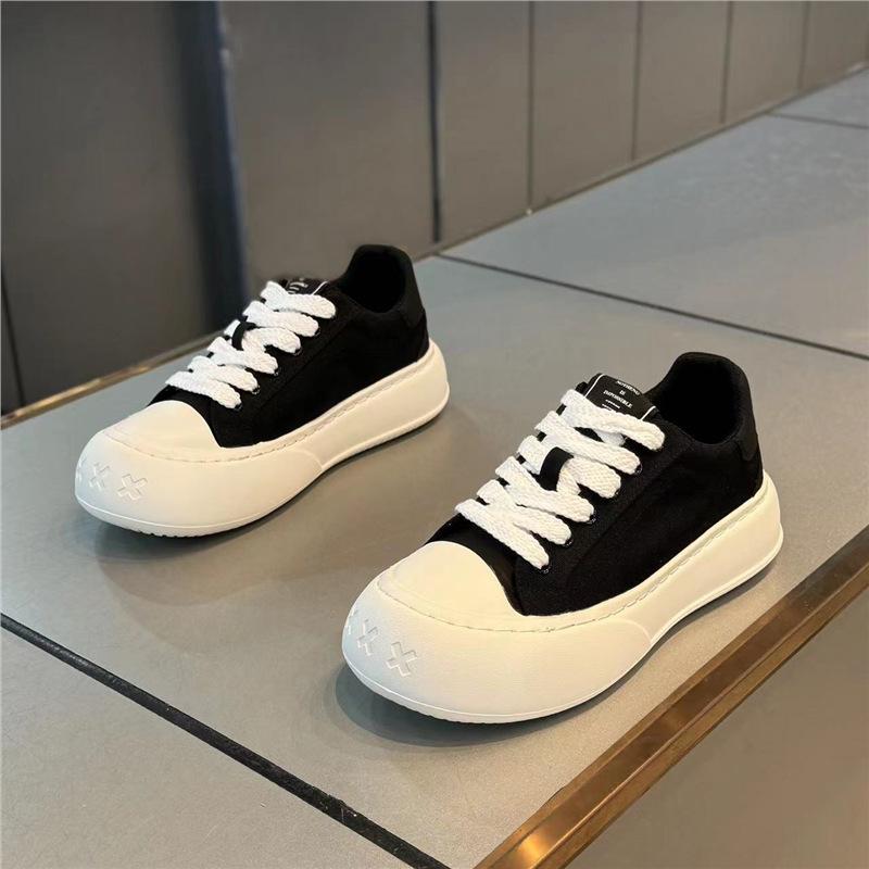 Big head canvas shoes summer new breathable thick baseplate shoes casual ms