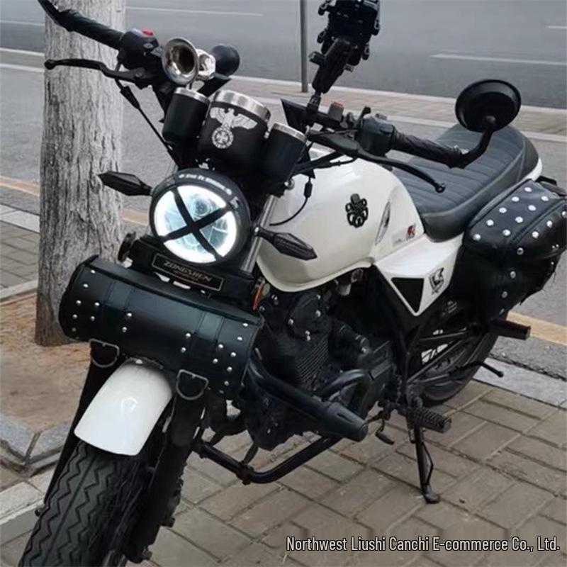 Jinjila 300 Retro Motorcycle Leather Side Tool Bag