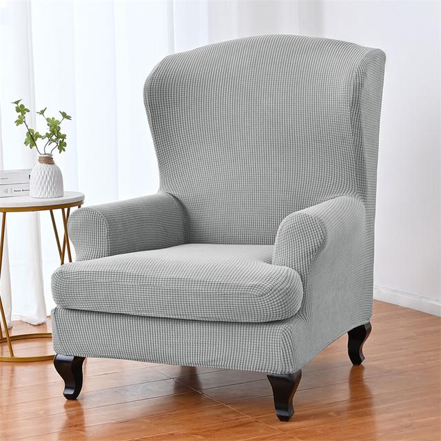 

Чехол для кресла с подголовником Polar Fleece, эластичный, с высоким наклоном, чехлы для кресел с подголовником, нескользящие чехлы для диванов с чехлом для подушки сиденья