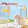 New Clear Bird Carrier Cage PET Secure Closure Transport Case Ventilated Lightweight Outdoor Bird Cage Pet Supplies