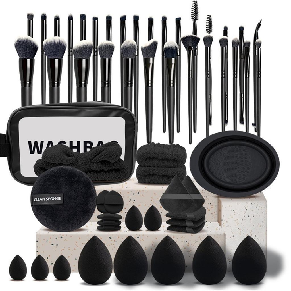 Professional 20-56PCS Makeup Brush Set Portable Storage Bag Soft Beauty Sponge Powder Puff Cosmetic Blending Brush Face Makeup Tools for Travel Daily
