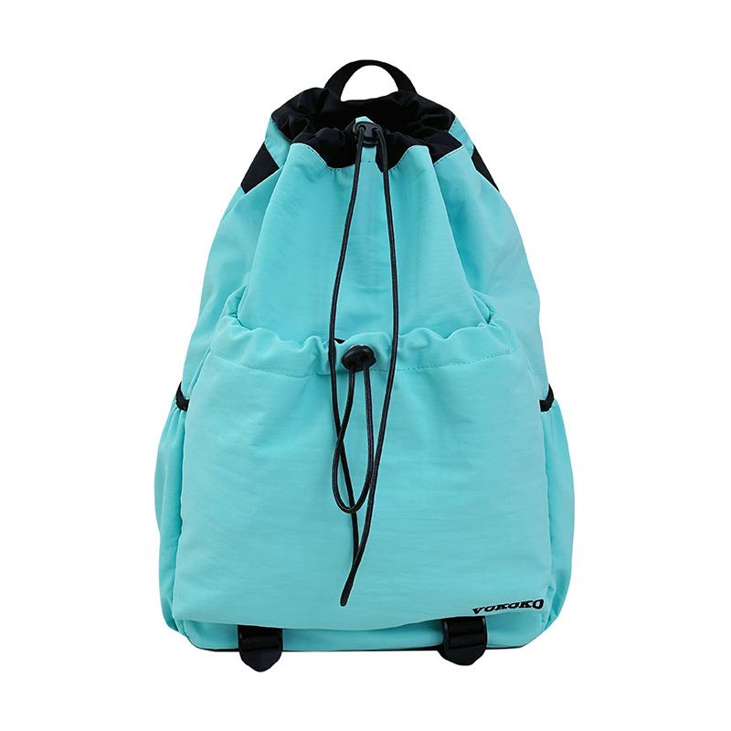 Schoolbag Mountain Leisure Travel Backpack Outdoor Sports Mountaineering Backpack Light Drawstring Washed Nylon School Bag