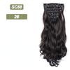 MISSQUEEN Long Wavy Ombre Hair Extensions 16 Hairpins Clipped In The Hair Extensions To Synthesize A Heat Resistant Thick Wig