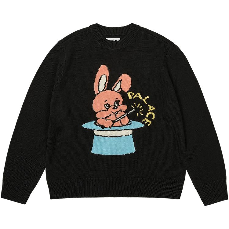 

Palace Hat Trick Knit Black Unisex Tops P28KW008 M