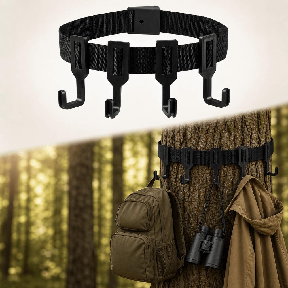 Woven Webbing Gear Hanging Hook Multi-Hooks Hunting Gear Hanger  Outdoor Gear Storage