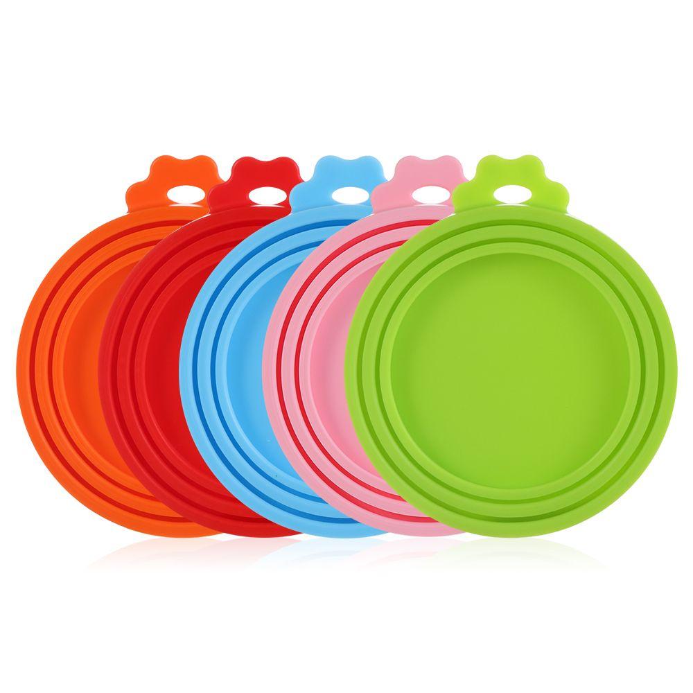 Reusable Keep Fresh Pet Supplies Cans Cap Food Tin Cover Pet Can Covers Silicone Can Lid