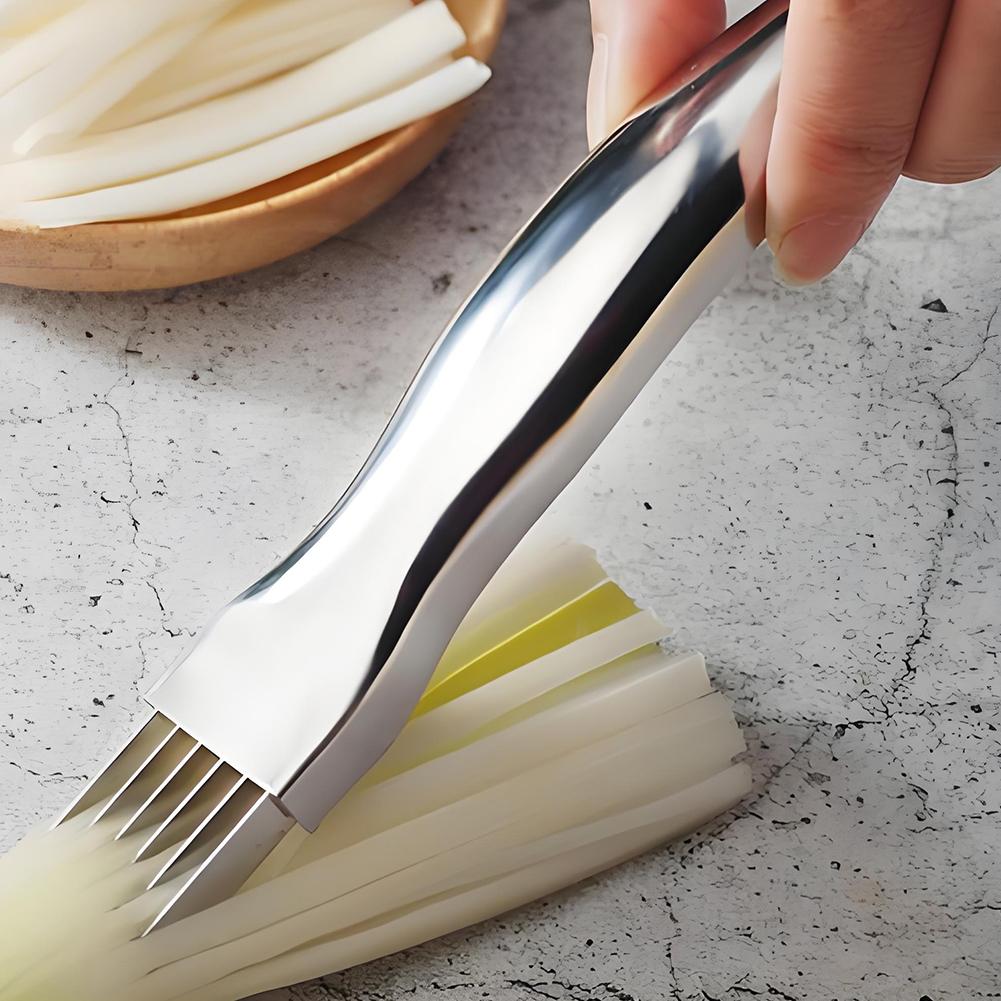 Spring Onion Slicer Stainless Steel Scallion Slicer Multifunctional Green Onions Slicer Kitchen Accessories