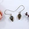 Solid 925 Sterling Silver Natural Labradorite Pear Gemstone Handmade Dangle Earring Birthstone Earring