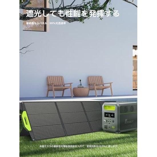 FOSSiBOT Solar Panel 200W ETFE Used IP68 Waterproof Dustproof 23.5 High Conversion Efficiency Foldable (200W 18V 11.2A) Charger Monocrystalline Power