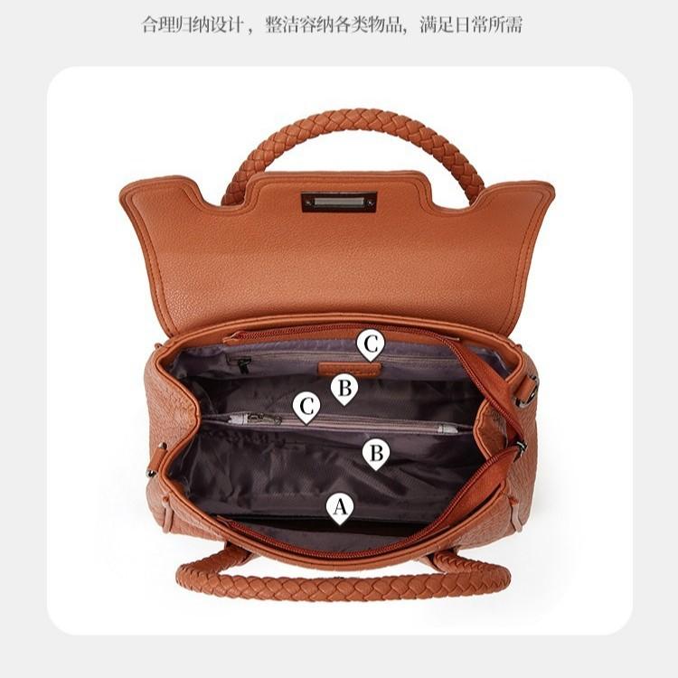 Authentic Women's Bag 2025 New Trendy Fashion Crocodile Pattern Handbag Shoulder Crossbody Large Capacity Commuter Soft Leather Mom Bag