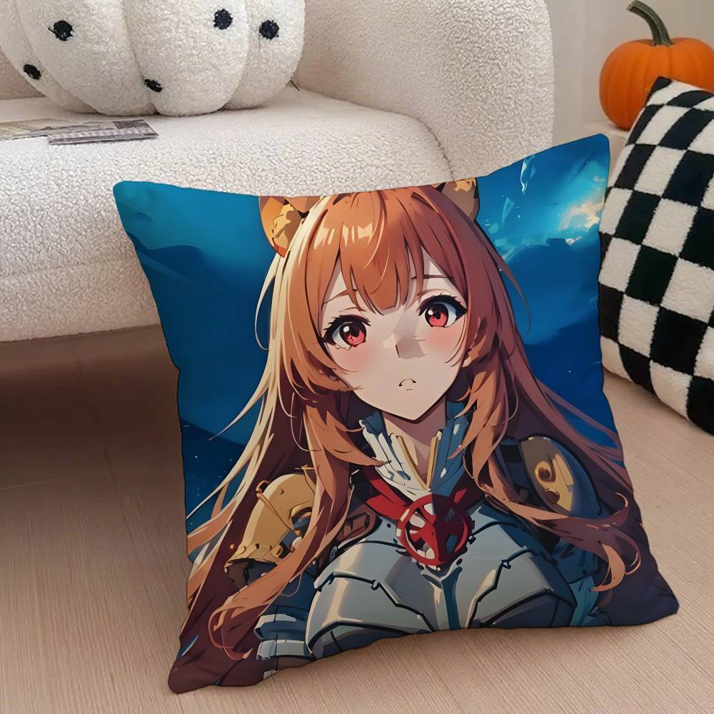 Raphtaria Pillow Case Anti-dustmite Pillowcase Invisible zipper silky short plush Sofa cushion cover