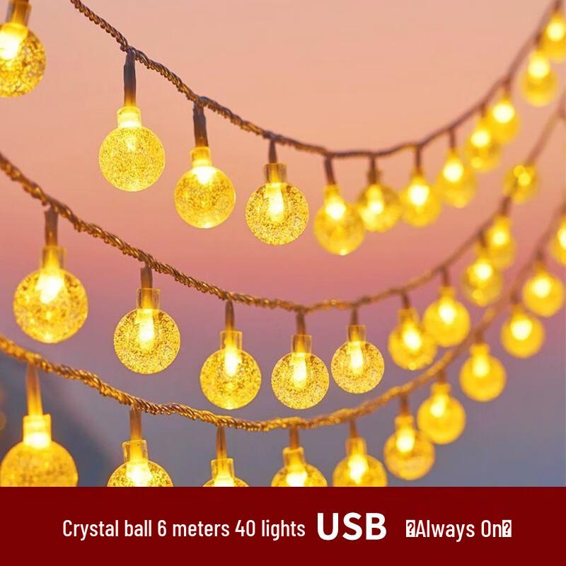 LED Crystal Ball String Lights
