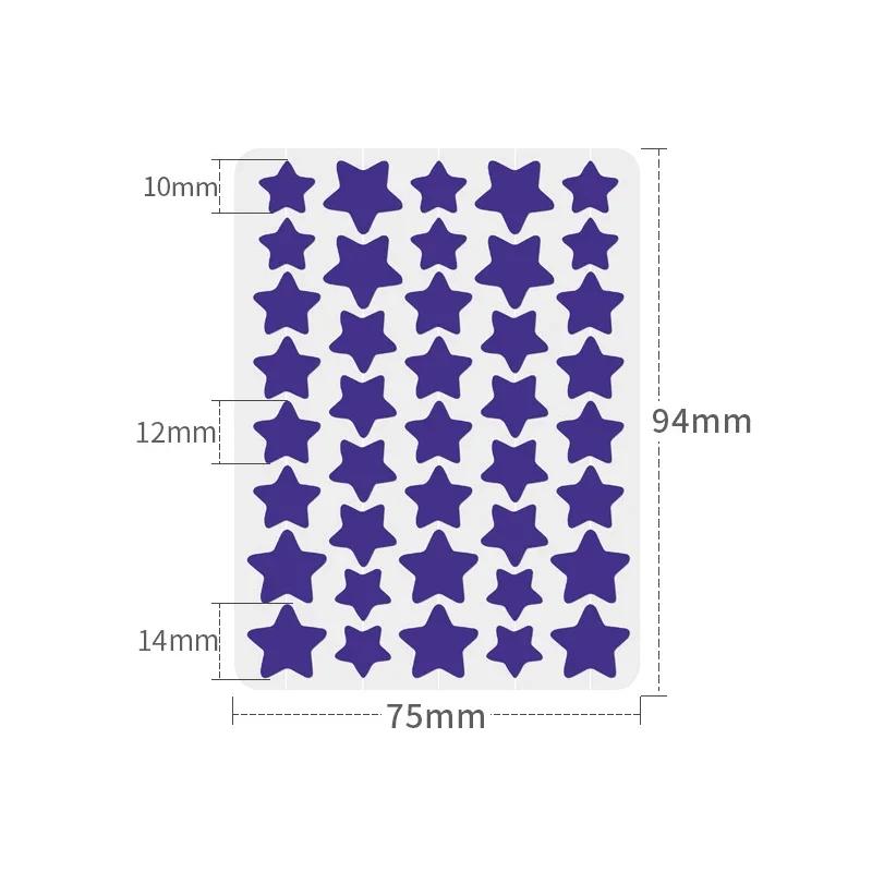

40 шт. звездообразный пластырь от прыщей и прыщей, невидимый консилер, водостойкий, лечение прыщей, красота, уход за кожей лица фиолетовый