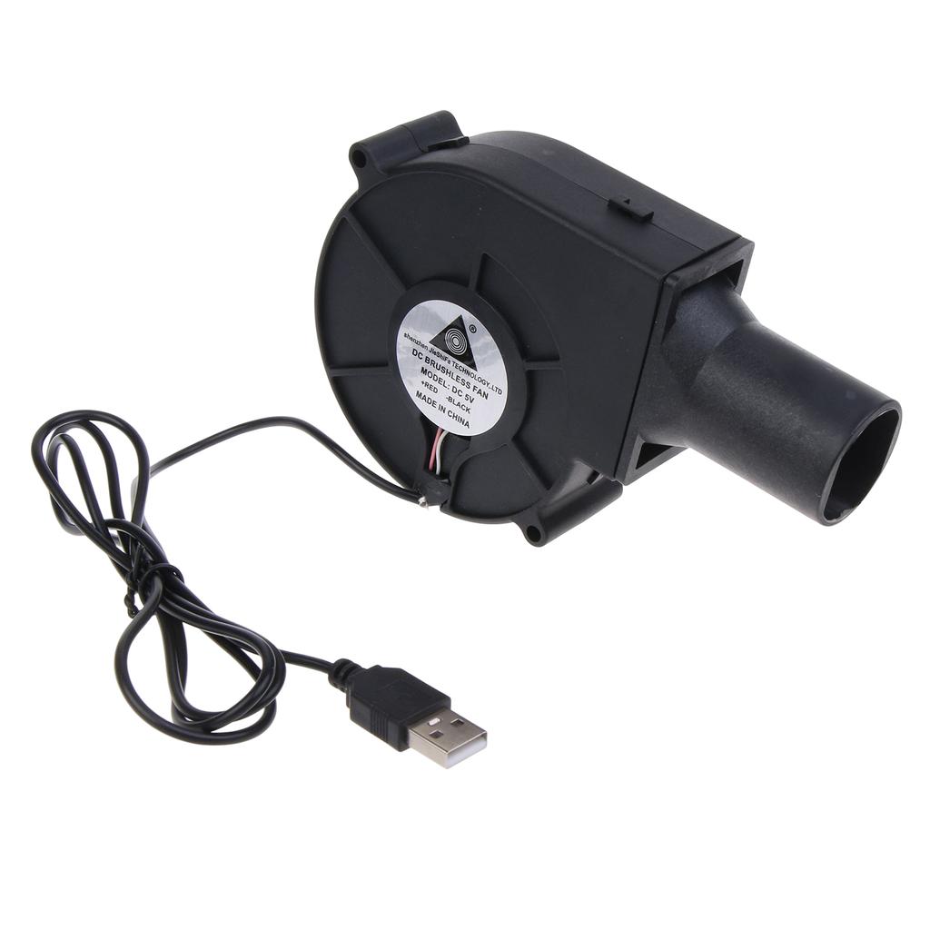 5V USB Air Blower Grill Wood Stove Outdoor Mobile Portable USB Barbecue Fan Outdoor Camping Picnic Grill Cooking Fan