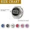 Ring Watch Digital LED Calendar Stopwatch Free Size Ring Retro Fashionable Waterproof Silver Men Women Fashion Accessory Birthday Christmas