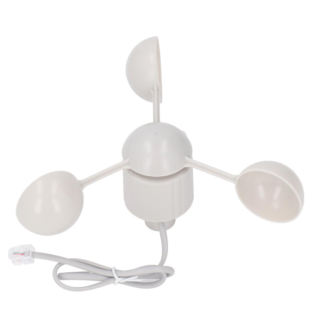 Anemometer Cup Speed Measuring Sensor Cup RJ11 Connector 3 Cups Wind Direction Gauge for Weather