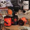Kreatives Halloween-Thema Breites Bandrolle für Bastel-Kränze 5 Yards Drahtkanten Dekoband für Party-Dekorationen