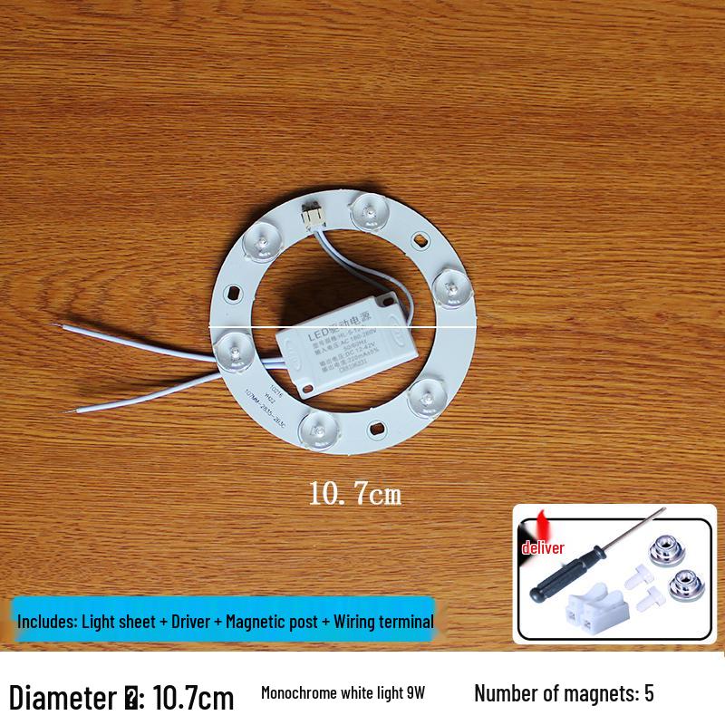 

LED Bedroom Ceiling Light Strip - Tri-Color Dimming, Eye Protection, Magnetic, Mosquito Repellent.