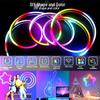 WiFi Bluetooth Color-Changing Neon Music Light Strip, USB Flexible Silicone, DIY Shape, Smart Running Light