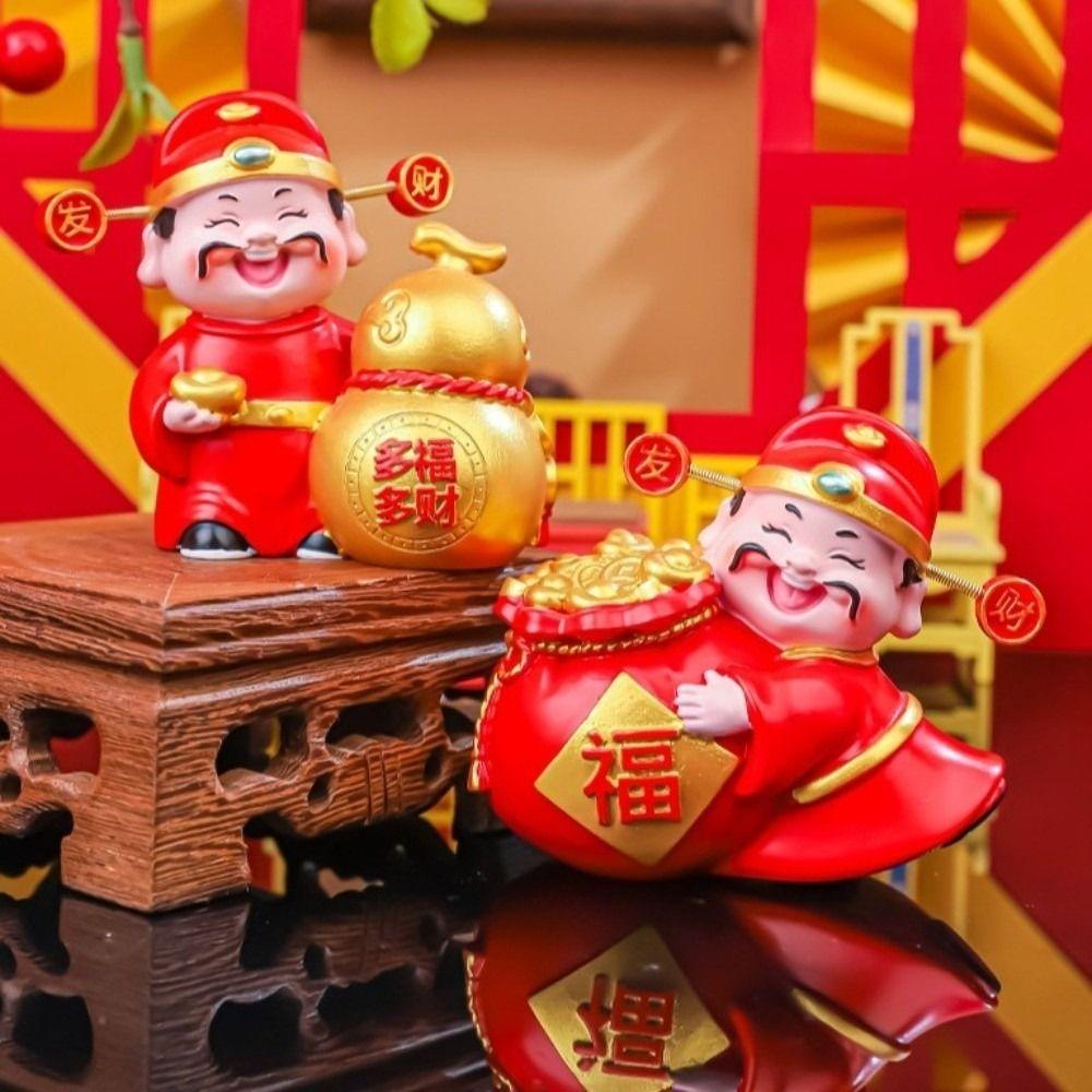 Resin 2026 Horse Year Mascot Statue Chinese God Figures Ornament  Spring Festival