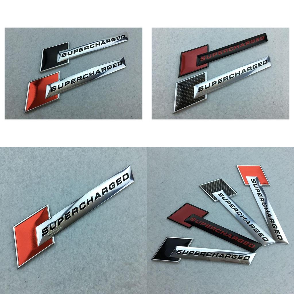 Styling Car Aluminum Stickers Supercharged Decal Emblem Badge Sticker For