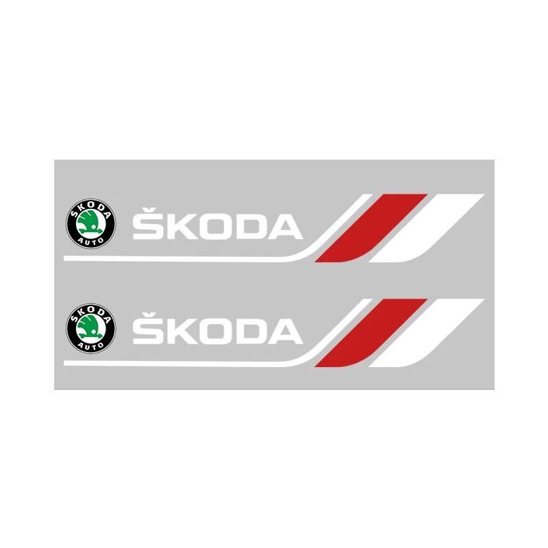 dclaq2 2pcs Car Crystal emblem Decals Car Window Wiper Stickers For Skoda Octavia a5 a4 Fabia Superb Rapid Mk3 Yeti Kodiaq