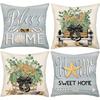 Bless Our Home Nautical Themed Pillow CoversLiving Room Sofa Cushion Cover, Soft and Comfortable, Bedroom Room Decoration