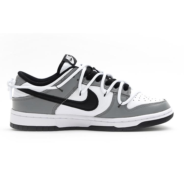 Nike Dunk Low Top Skateboard Shoes Women's Black White Gray DD1503-101(Team15-)