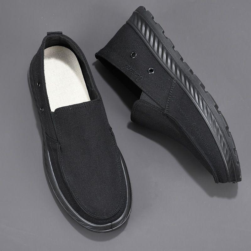 

New men s canvas shoes casual cloth shoes work shoes light soft sole breathable non-slip shallow mouth men s denim cloth shoes 39