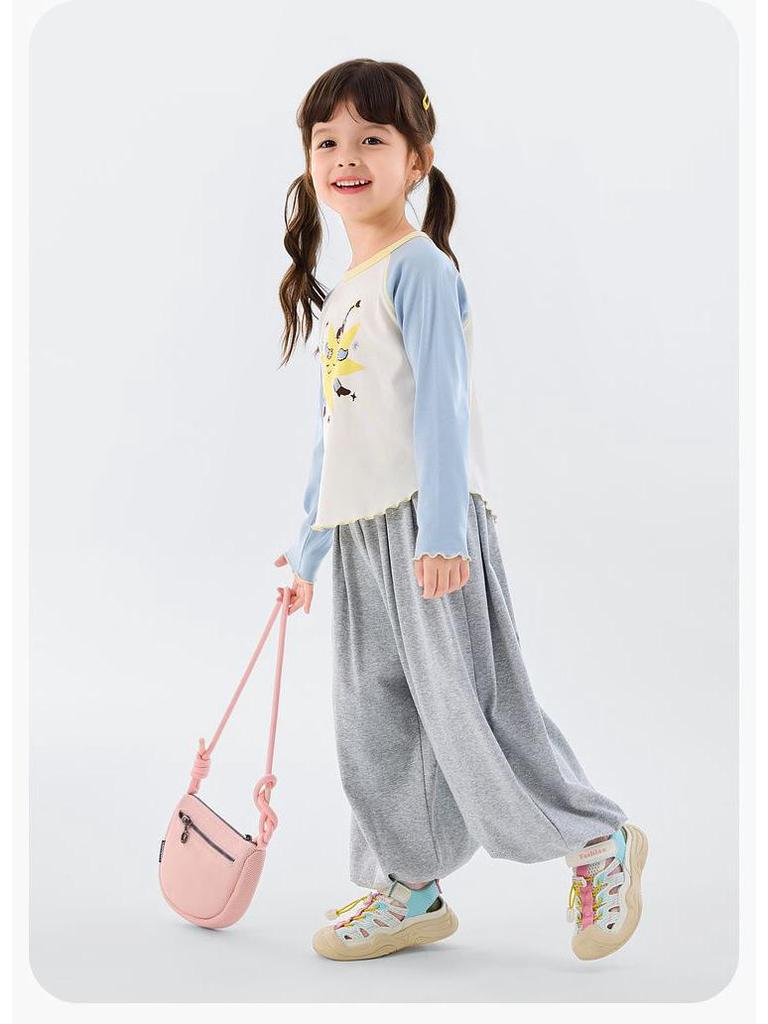 Dudu Family Girls' Stylish Spring Bloomers - Trendy Casual Pants for Children