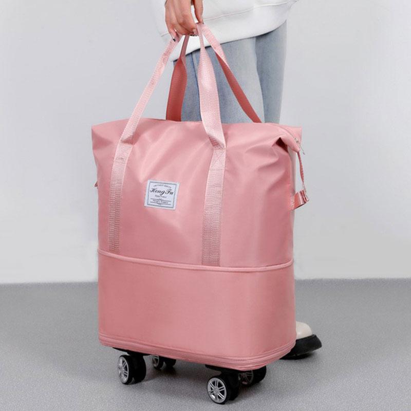 Çıkarılabilir Tekerlekli Seyahat Çantası Genişletilebilir Katlanabilir Çanta Bütçe Dostu Havayolu Dostu Magic Pack