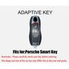 HIBEYO TPU Car Key Fob Cover with Keychain Fits for Porsche Macan Cayenne Panamera Boxster Cayman Carrera Turbo 718 911 918 Car Key Case Cover Smart