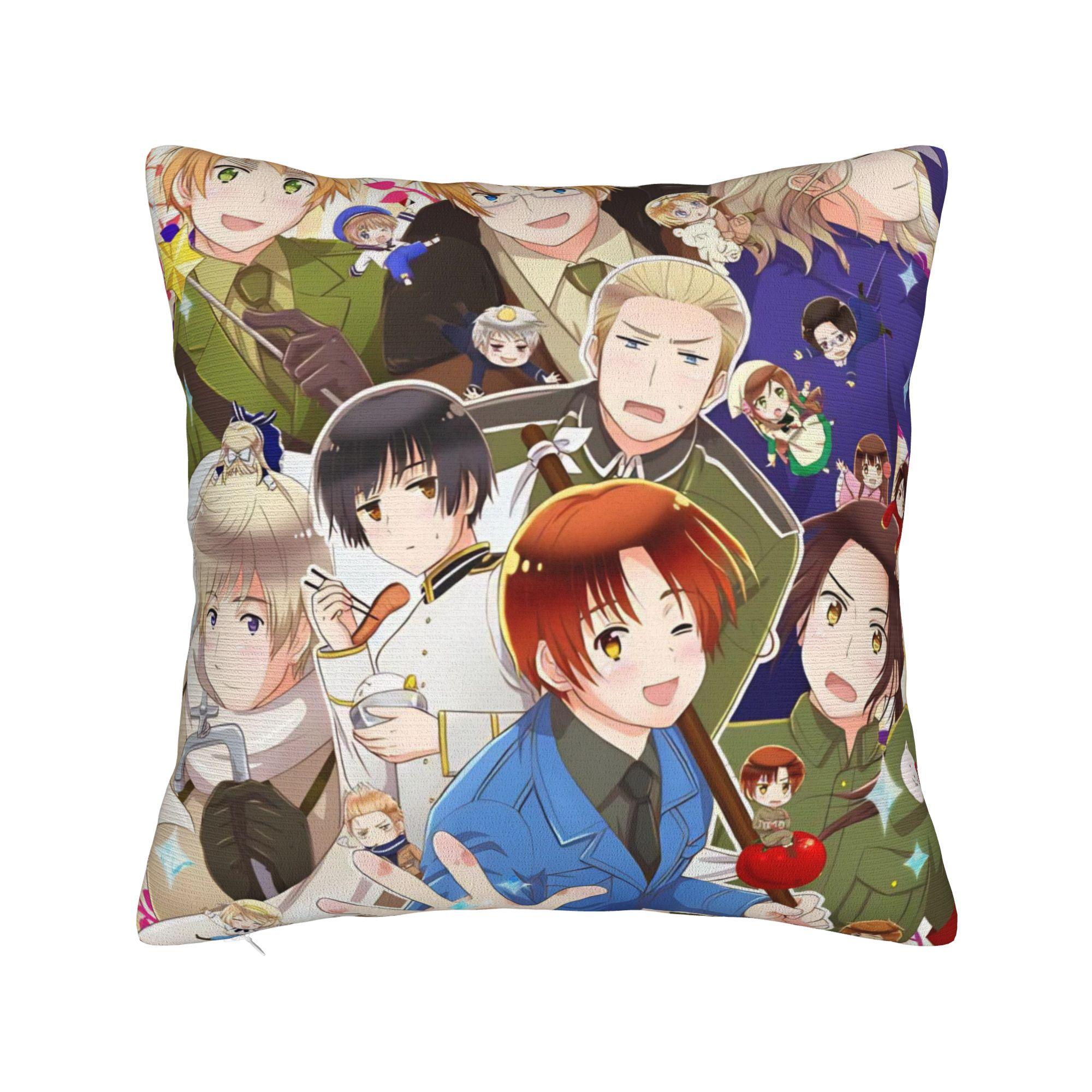 

Декоративні наволочки Hetalia Axis Powers Аніме Аксесуари Для дому Подушка-плед Чохол Квадратний Різні Розміри 12x12Inch