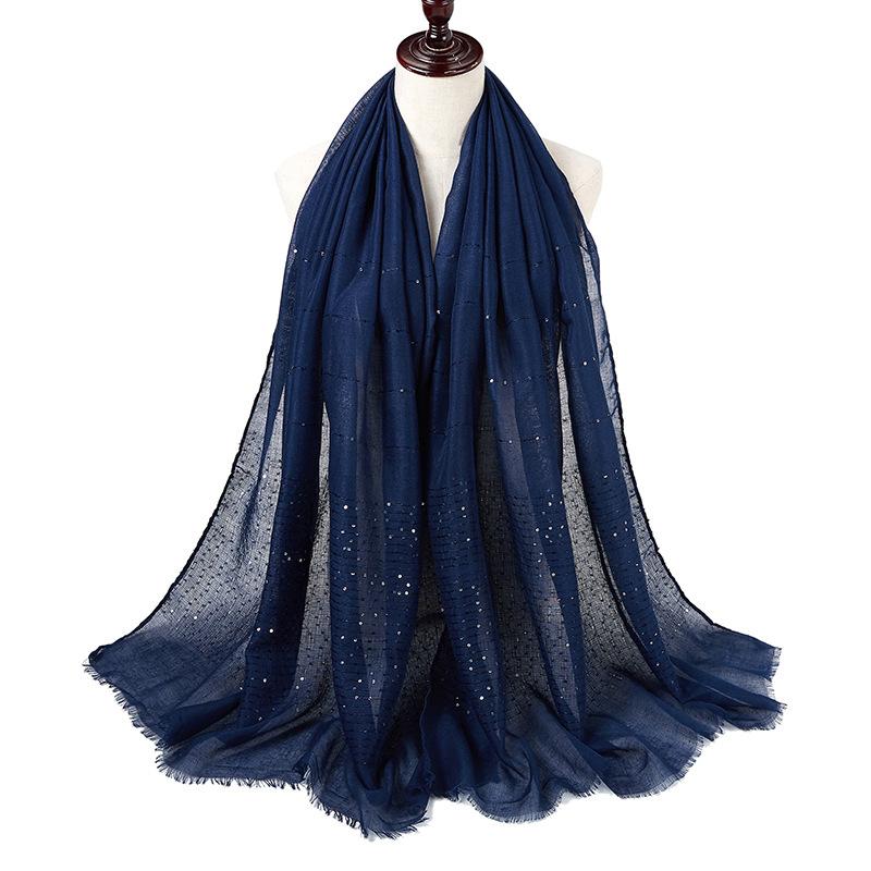 New Summer Luxury Elegant Women Silk Scarf Beach Wrap Shawl Sparkly Sequin Sunscreen Bandana Hijab Mujer Scarve Pareo Foulard